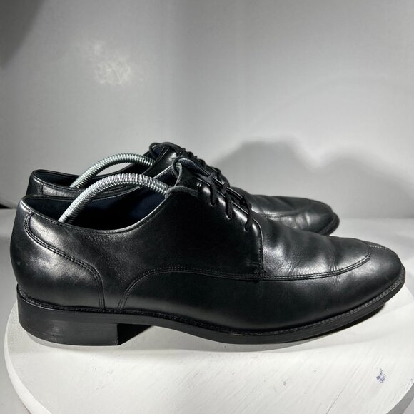 Cole Haan Grand OS Mens Size 10.5 M Leather Oxford Dress Shoes Black Moc Toe CH - Picture 6 of 13
